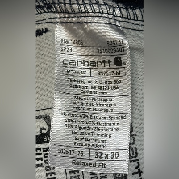Carhartt Rugged Flex Canvas Work Pants Relaxed Fit 32x30 NWT - Picture 2 of 10